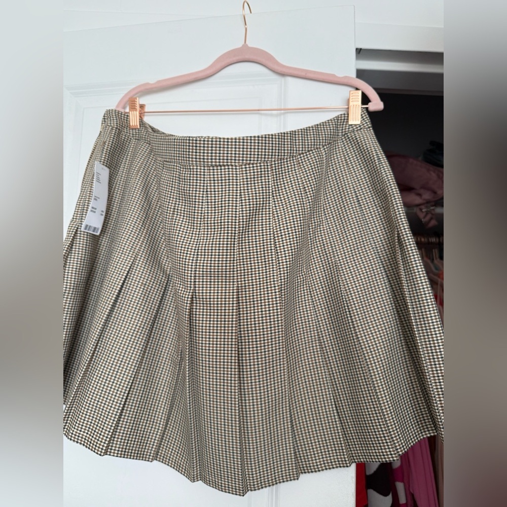 Plaid Pleated Skirt